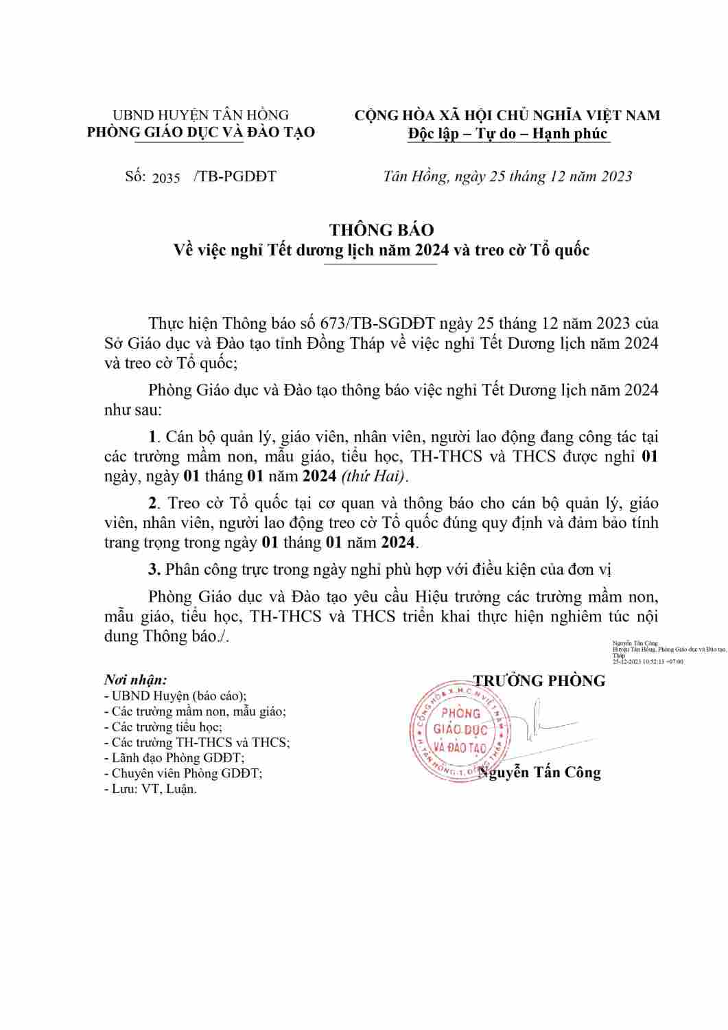 Copy of THONG BAO NGHI TET DUONG LICH NAM 2024