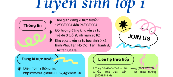 TUYỂN SINH LỚP 1