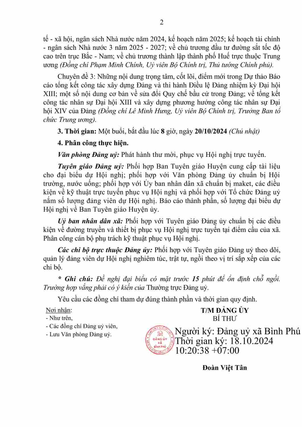 So847 CV MOI DU HN TOAN QUAN TRIEN KHAI, QUAN TRIET HÔI NGHI LAN THU MƯƠI.signed-hình ảnh-1